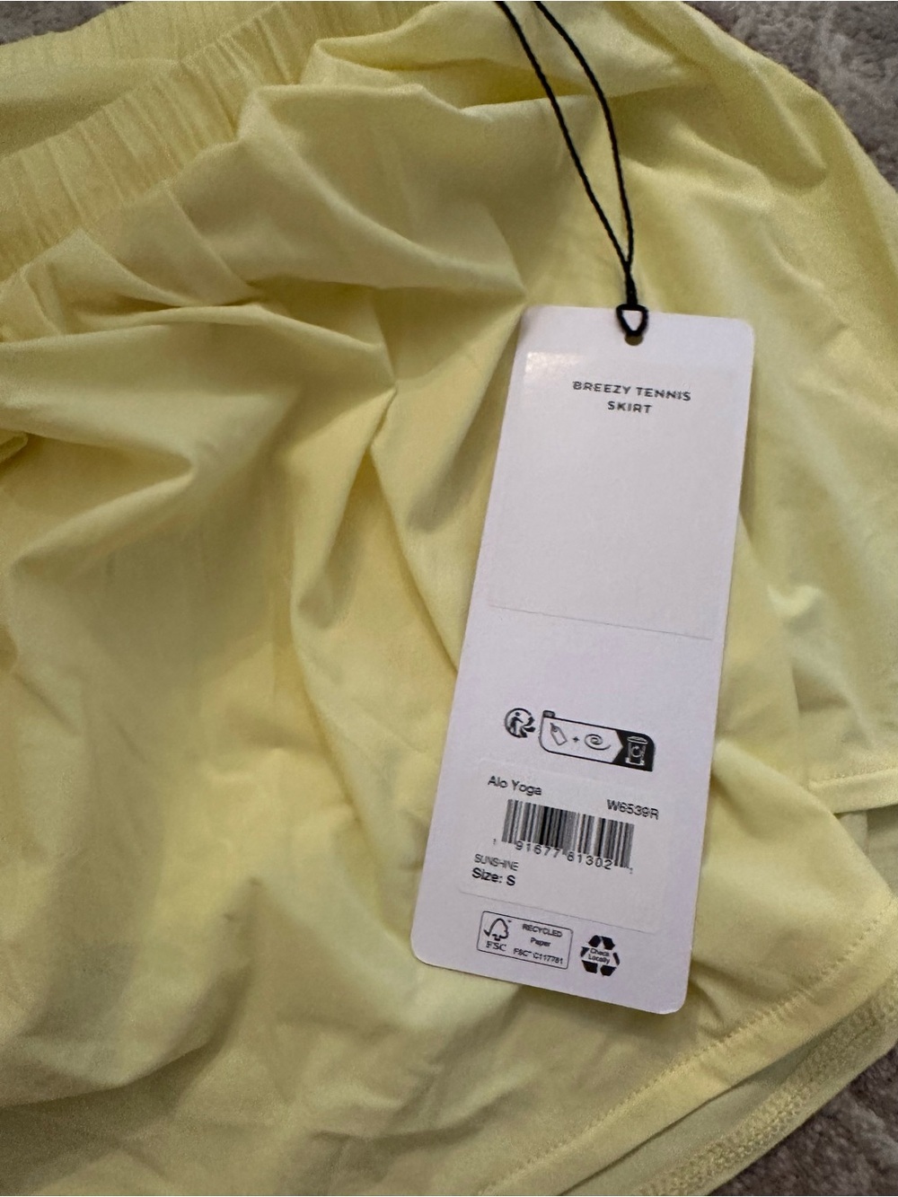 NWT Alo Breezy Tennis Skirt - Sunshine - Size Small - Picture 4 of 5